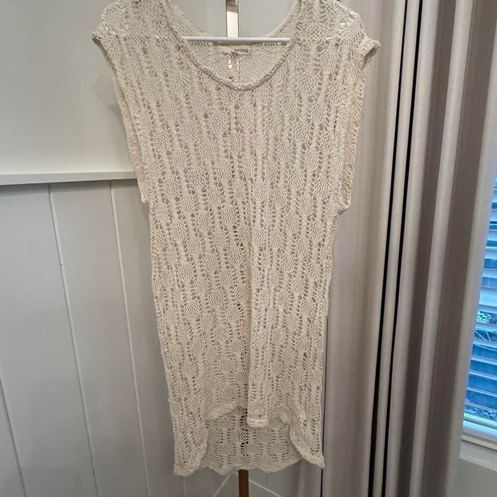 Unbranded Women's Cream and White Dress